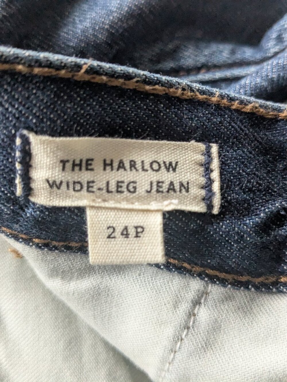Madewell Wide‑Leg Jeans – Dark Wash – Size 24P - Picture 4 of 4